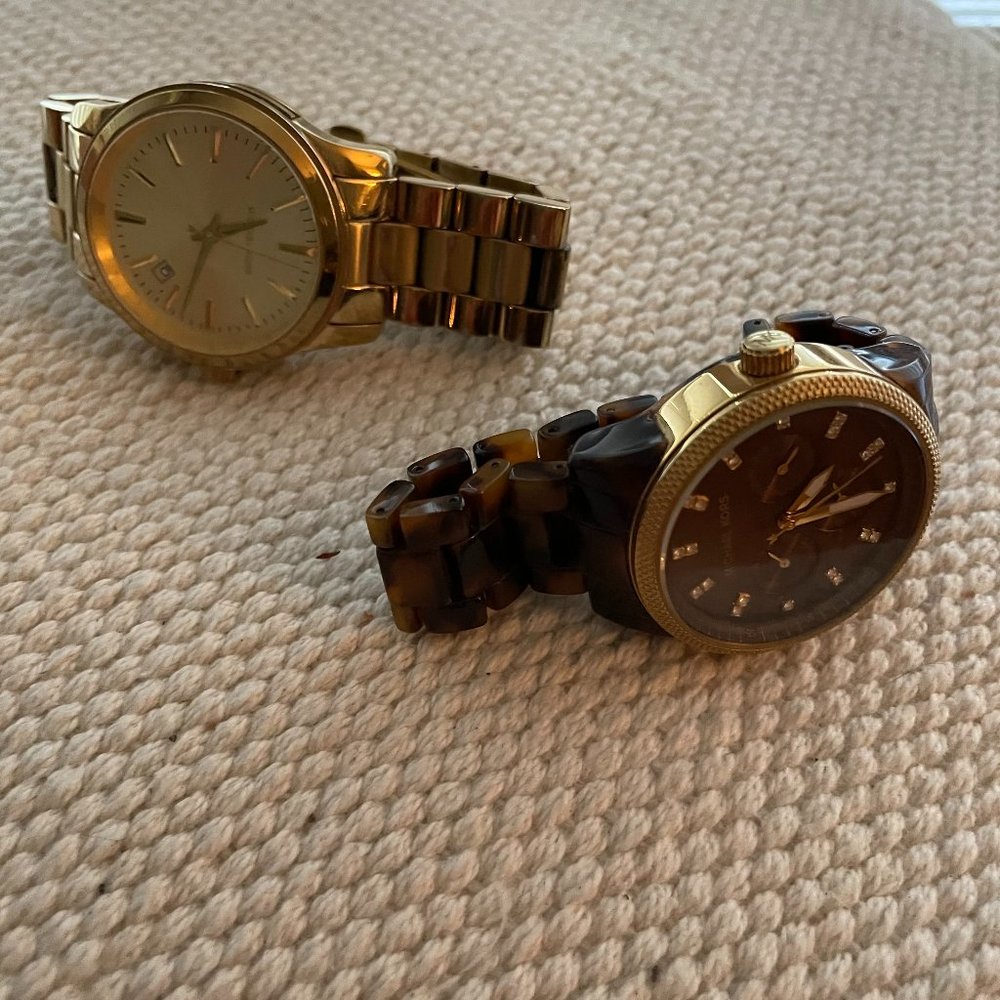 TWO PAIR Michael Kors watch package - hardly worn!